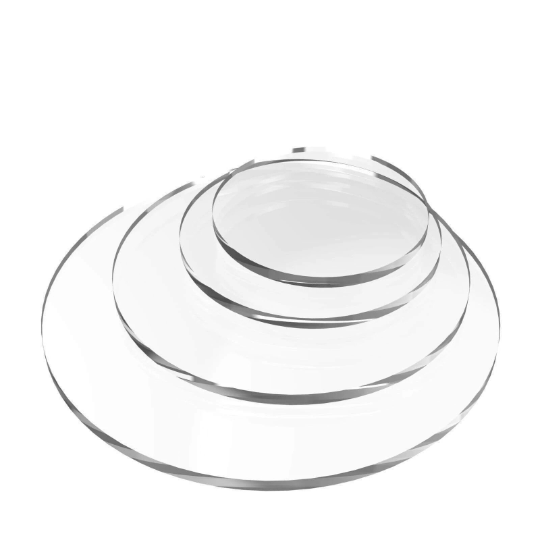 Acrylic Circular Discs/Craft Blanks (Packs of 10) - Clear, Black, White