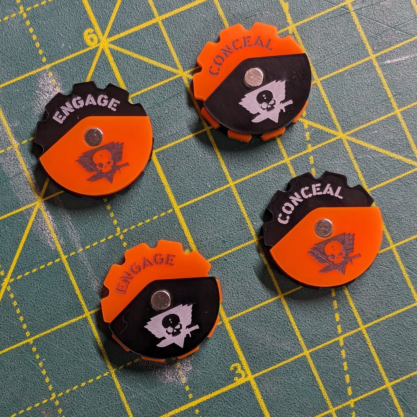 Kill Team - Engage/Conceal Dials - Set of 10 - Ideal for Games Workshop Kill Team Games