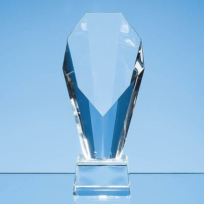 Optical Crystal Mounted Diamond Award with Laser Engraving