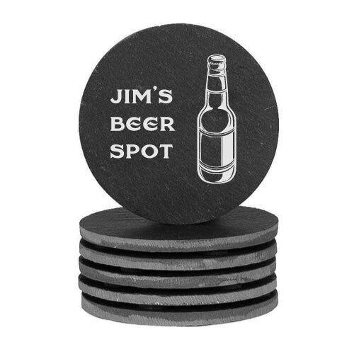 Personalised Round Slate Coasters