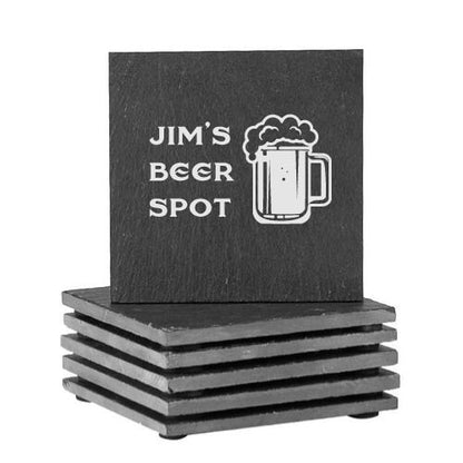 Personalised Square Slate Coasters