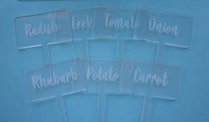 Vegetable & Herb Labels /Bulb and Flower Stakes /Garden Markers /Weatherproof Acrylic /Outdoor or Indoor Use /Plant Lover Gift /Customisable