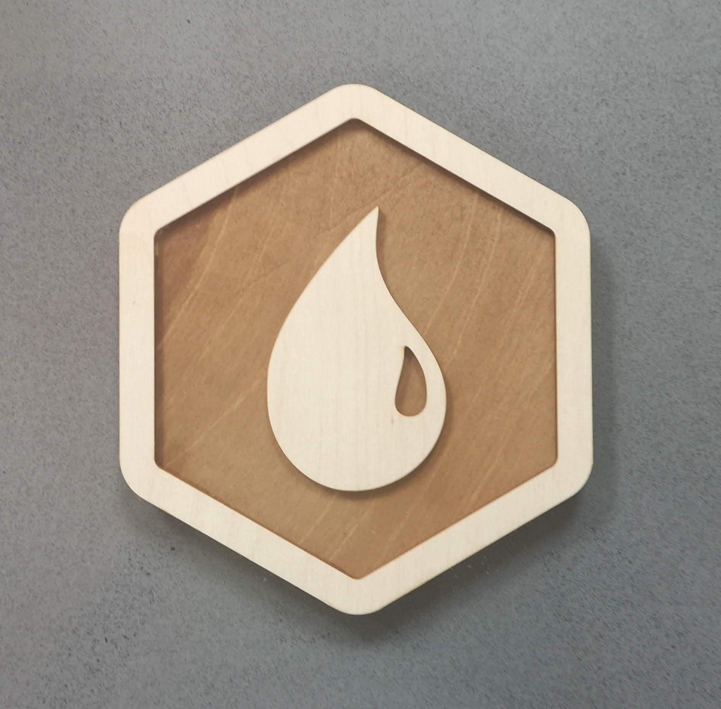 Hexagonal Magic The Gathering Wall Hanging Plaques - Set of 5 - Laser Cut Poplar