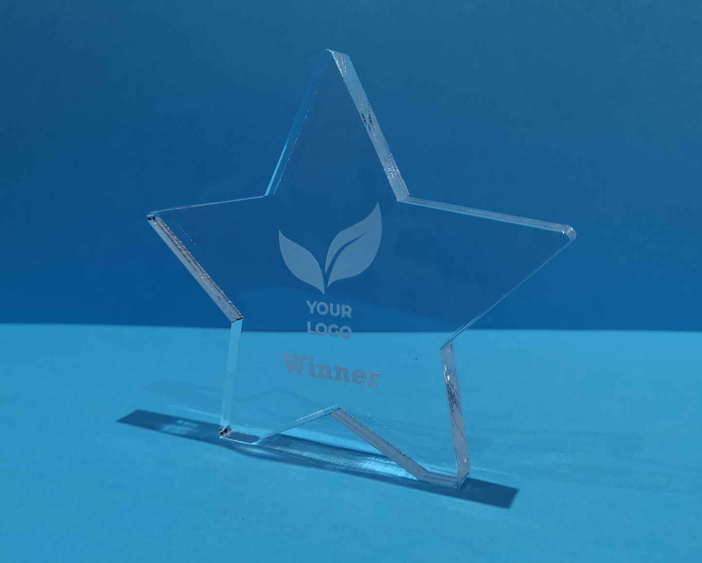 Personalised Star/Circle Acrylic Award - 10mm Thick