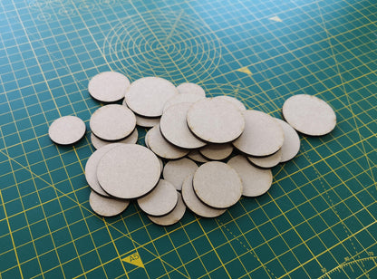 100 Pack MDF Circular Discs/Craft Blanks. 10mm-60mm dia, 3mm Thick - Laser Cut - Ideal for Crafting, Resin Work, Modelling, Miniatures