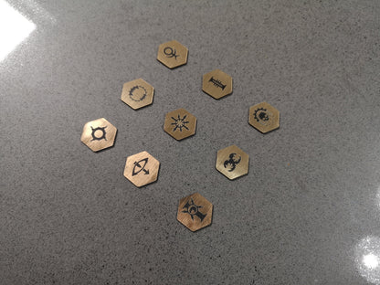 Set of 6 - 25mm Custom Objective Tokens