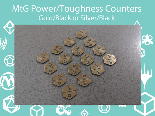 Magic the Gathering - Set of 15 or 12 Power/Toughness Tokens