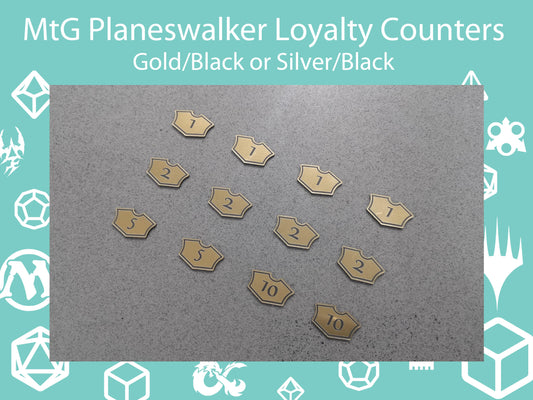 Magic the Gathering - Set of 12 Planeswalker Loyalty Counters