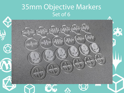 40mm Objective Markers - Set of 6, ideal for use with Warhammer Age of Sigmar™