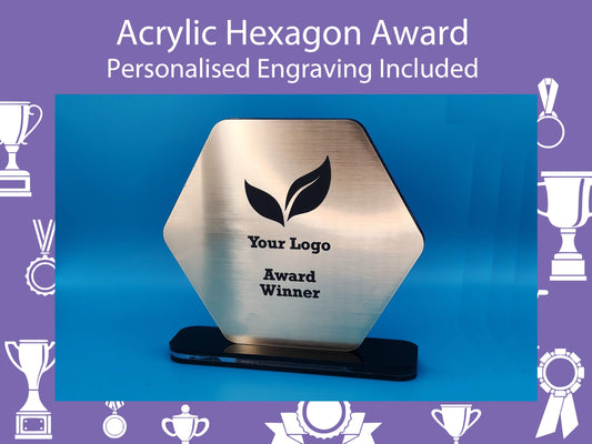 Personalisable Acrylic Hexagon Award