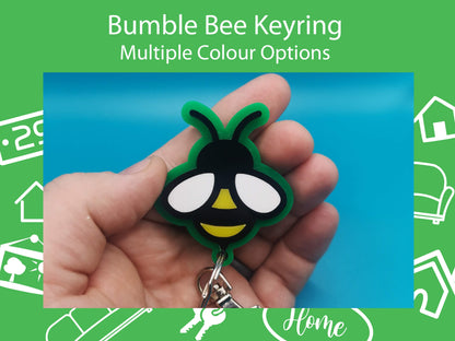 Bumble Bee Keychain/Keyring/Backpack tag/Lunchbox tag.