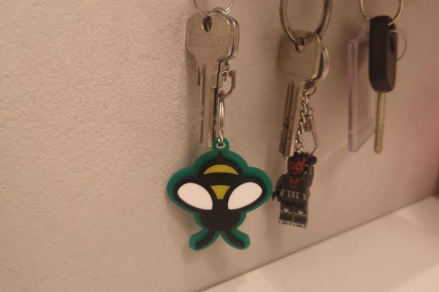 Bumble Bee Keychain/Keyring/Backpack tag/Lunchbox tag.