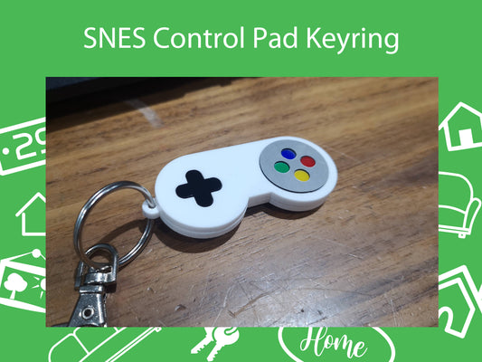 SNES Control Pad Keychain/Keyring/Backpack tag/Lunchbox tag