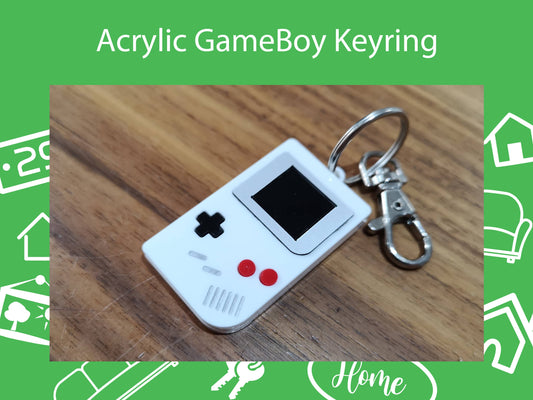 Game Boy Keychain/GameBoy Keyring/Backpack tag/Lunchbox tag.