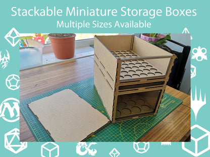 Stackable Figurine Storage Tray with Viewing Window - Multiple Sizes Available