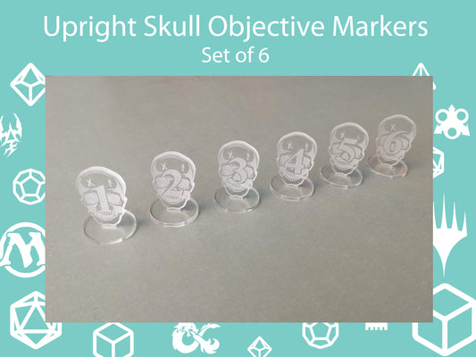 40mm Objective Skull Tokens Upright