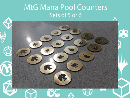 Magic the Gathering - Set of 5 or 6 Mana Tokens