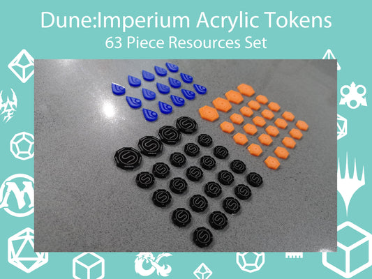 Dune Imperium Compatible Resource Token Set (63 Pieces)