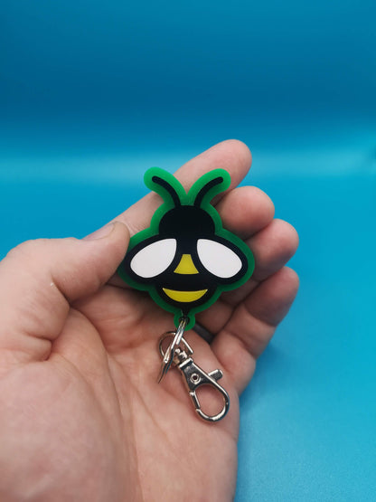 Bumble Bee Keychain/Keyring/Backpack tag/Lunchbox tag.