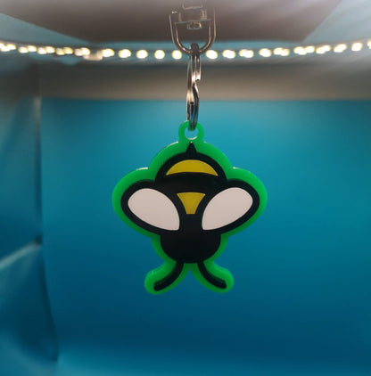 Bumble Bee Keychain/Keyring/Backpack tag/Lunchbox tag.