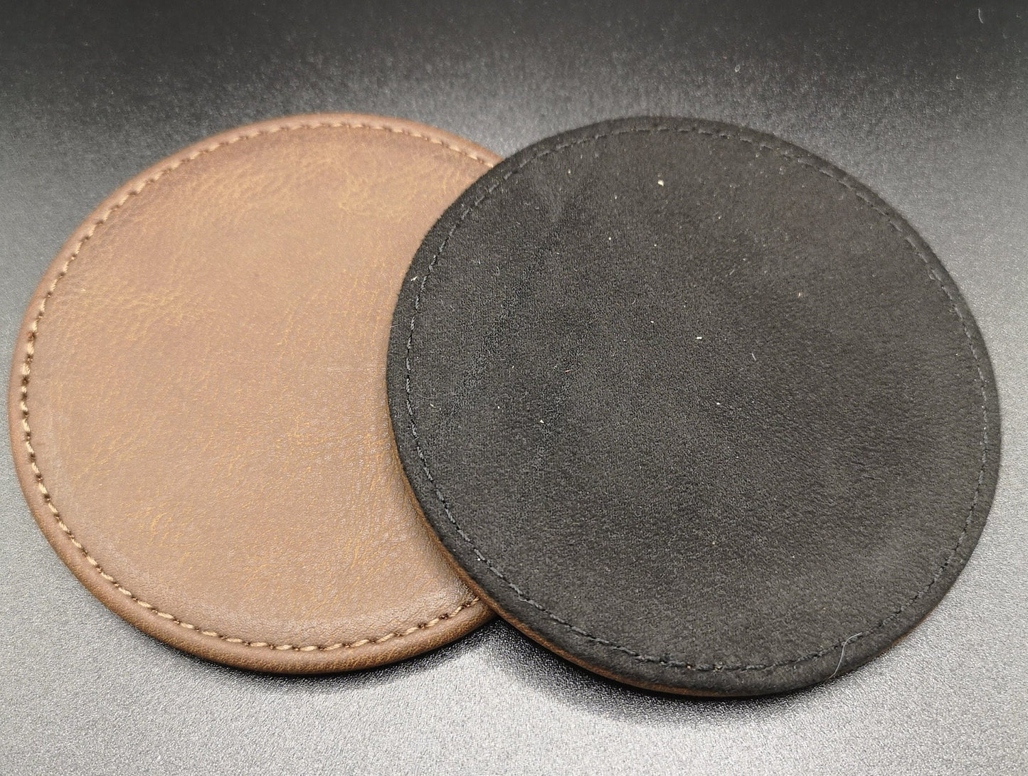 Personalised Leather Coasters - Laser Engraved