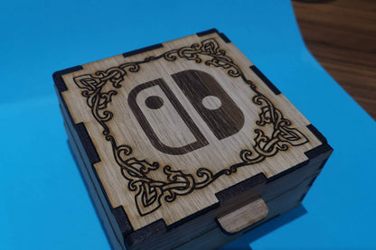 Wooden Nintendo Switch Game or Dice (D20/D6) Storage Box - Veneered MDF - Various inserts available