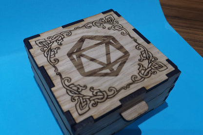 Wooden Nintendo Switch Game or Dice (D20/D6) Storage Box - Veneered MDF - Various inserts available