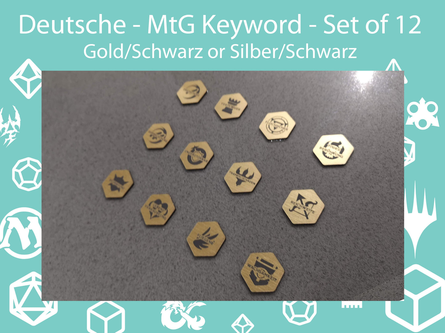 Magic the Gathering - Deutsche Set of 12 -  Keyword Tokens