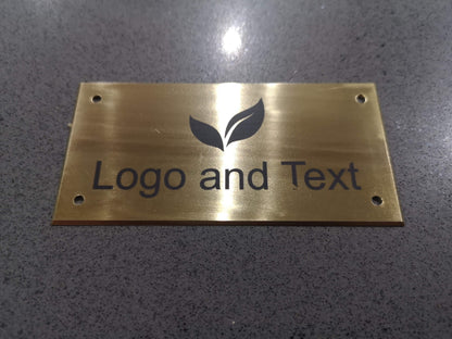 Personalised Laser Engraved Brass Plaque - Ideal for Indoor and Outdoor Use