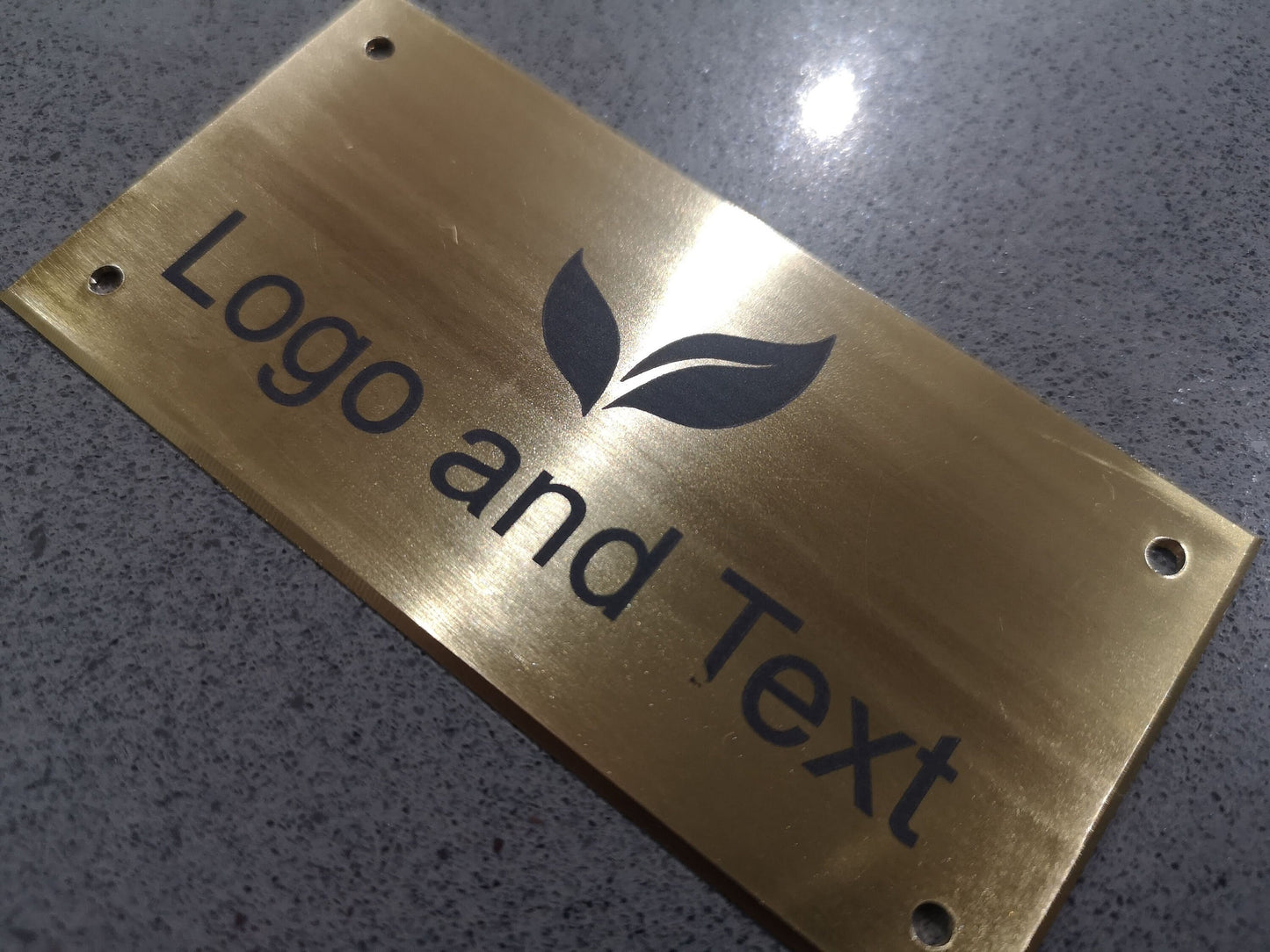 Personalised Laser Engraved Brass Plaque - Ideal for Indoor and Outdoor Use