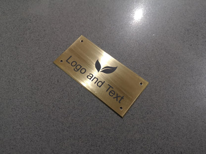 Personalised Laser Engraved Brass Plaque - Ideal for Indoor and Outdoor Use