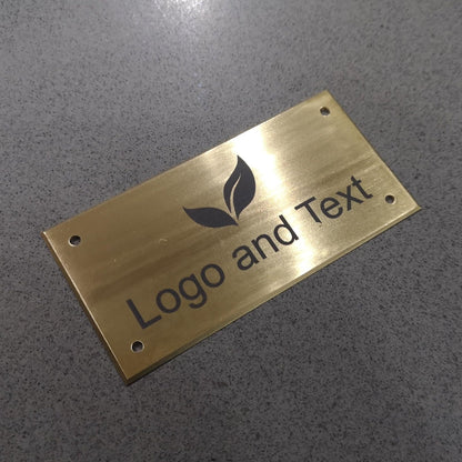 Personalised Laser Engraved Brass Plaque - Ideal for Indoor and Outdoor Use