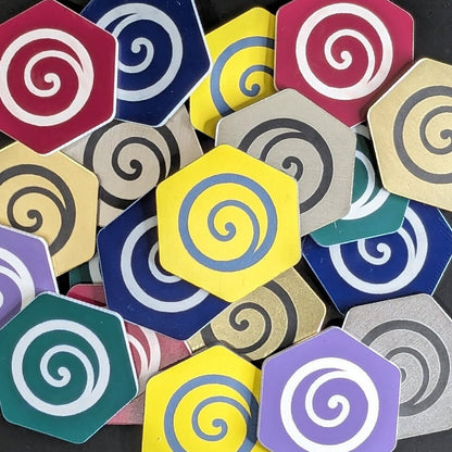 Magic the Gathering - Stun Token with Keyword - Multiple Colour Combinations