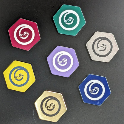 Magic the Gathering - Stun Token with Keyword - Multiple Colour Combinations