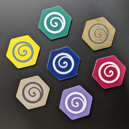 Magic the Gathering - Stun Token with Keyword - Multiple Colour Combinations